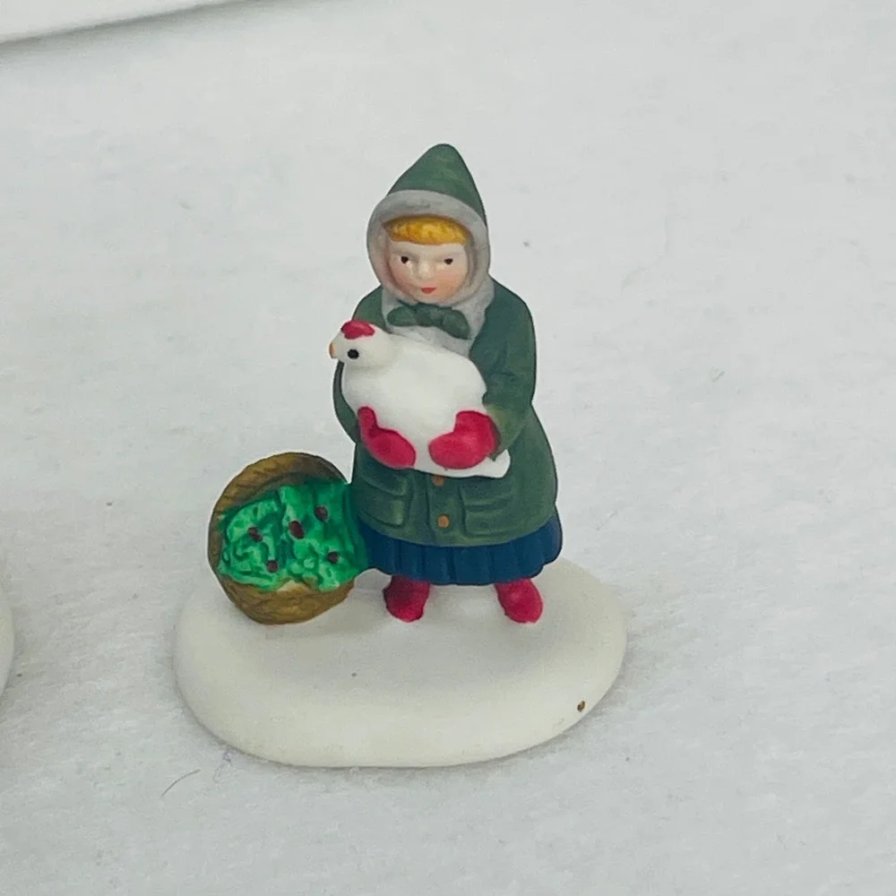 Dept 56 Heritage Village Harvest Seed Cart Set of 3 Porcelain Figures 5645-6